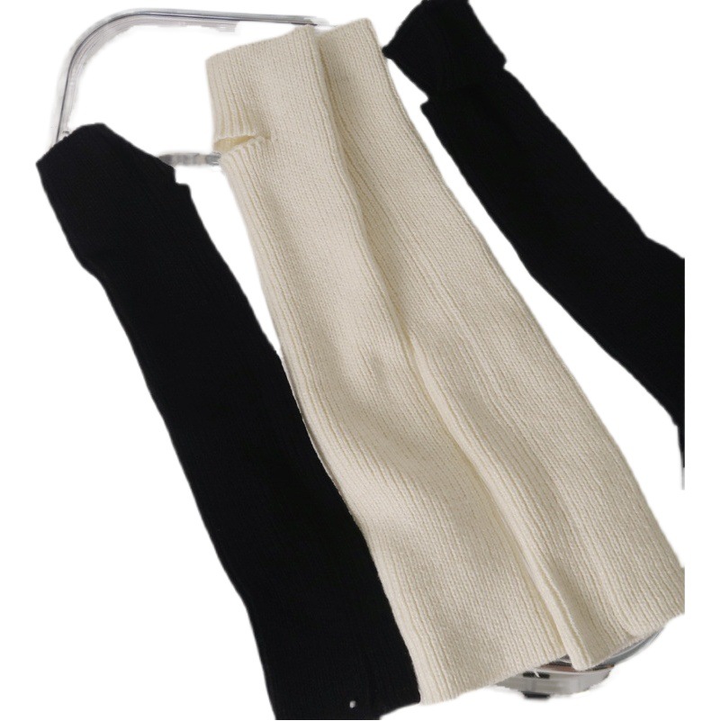 Knitted jk Socks Socks women's white long tube calf socks leg sets autumn and winter warm Lolita pile socks Lolita