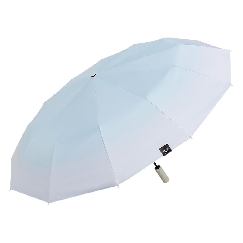 High-Looking Gradient Girls' Sun Umbrella, Sun Protection and Uv Protection, Fully Automatic Sunny and Rainy Umbrella, Dual-Use Vinyl Men's Sunshade
