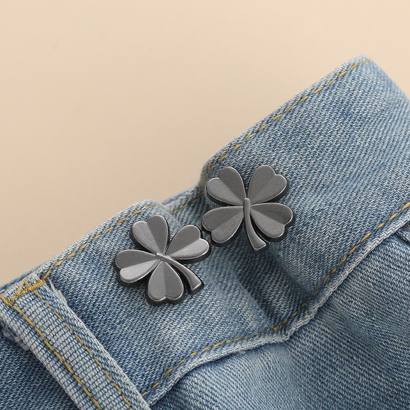 Picture of Chinese Knot Waist Buckle Pair Buckle Flat Bottom Removable Nail-free Seam-free Button Girl's Trouser Skirt Waist Size Change Artifact