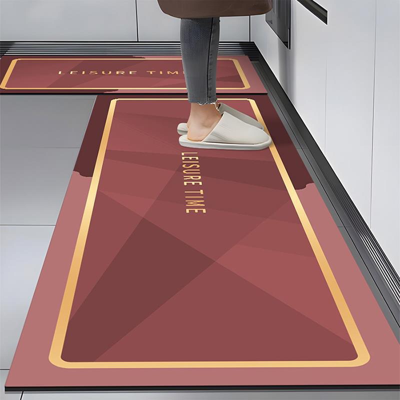 Picture of Absorbent Carpet Non-Slip Foot Mat Wash-Free Dirty-Resistant Household Erasable Absorbent Mat Kitchen Floor Mat Oil-proof Door Diatom Mud