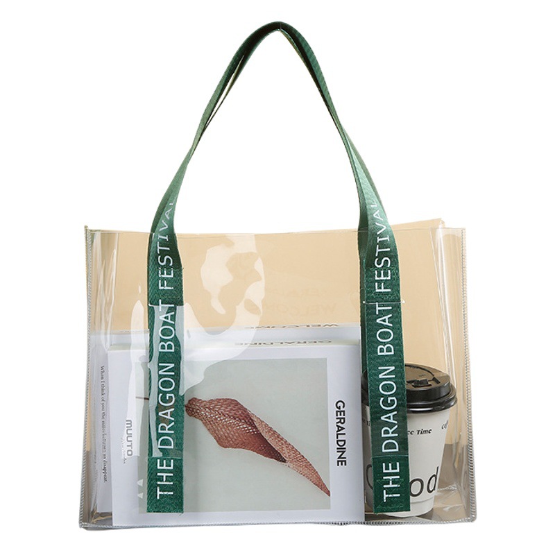 Transparent Pvc Handbag Creative Mid-Autumn Festival Packaging Bag Cosmetics Clothing Shopping Plastic Gift Gift Bag Wholesale