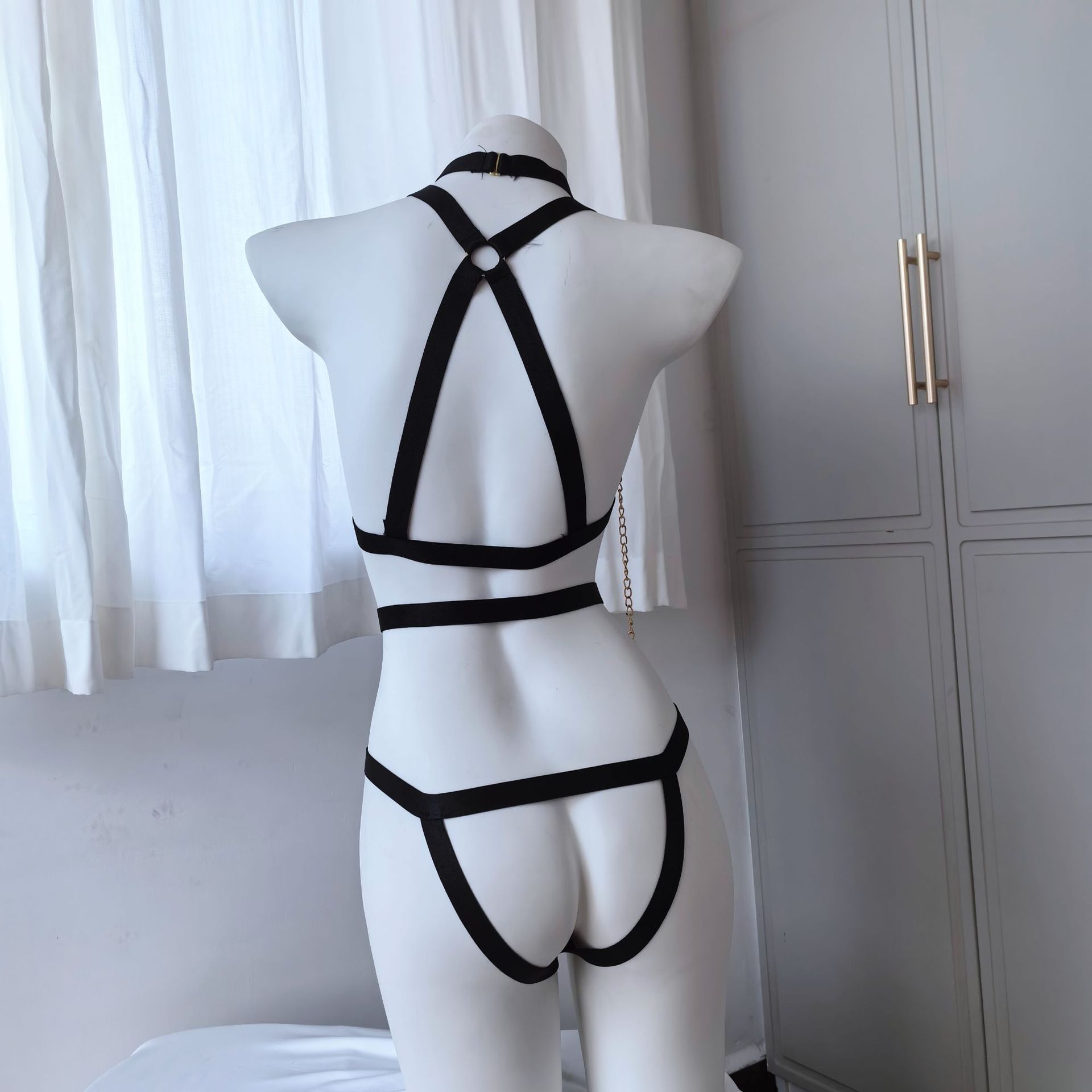 Picture of Sexy Underwear Maid Clothes sm Adjustment Equipment Sexy Bundle Queen Leather Temptation cos Hair Chain Nightclub