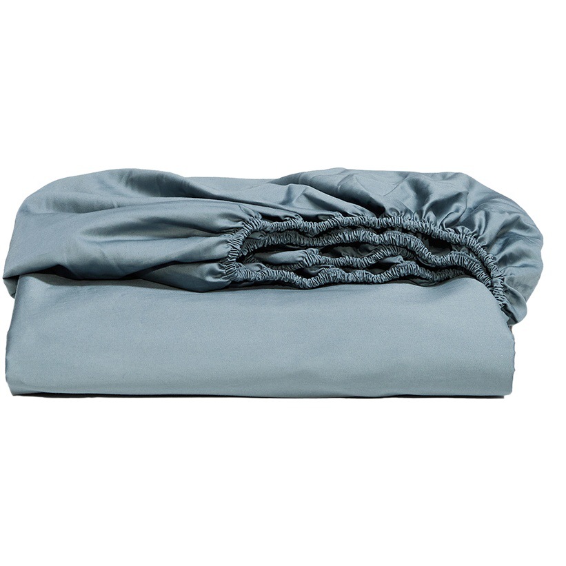 High-End 100% Long-Staple Cotton Fitted Sheet Single Piece Satin Solid Color Pure Cotton Bed Sheet Mattress Protector Mattress Cover