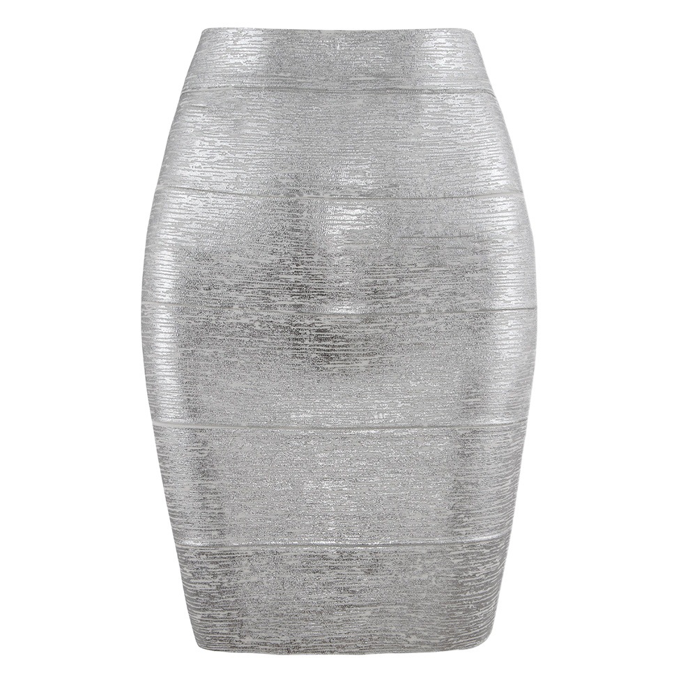 Amazon AliExpress Hot Selling European and American Bronzing Bandage Skirt Fashion Elegant Women Sexy Hip Skirt