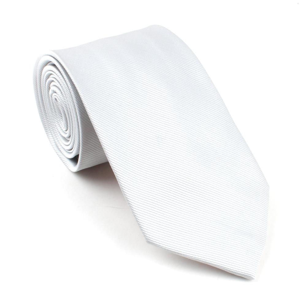 Picture of Men's tie cross-border polyester silk 8cm dress solid color fine thread jacquard collar pole spot wholesale one