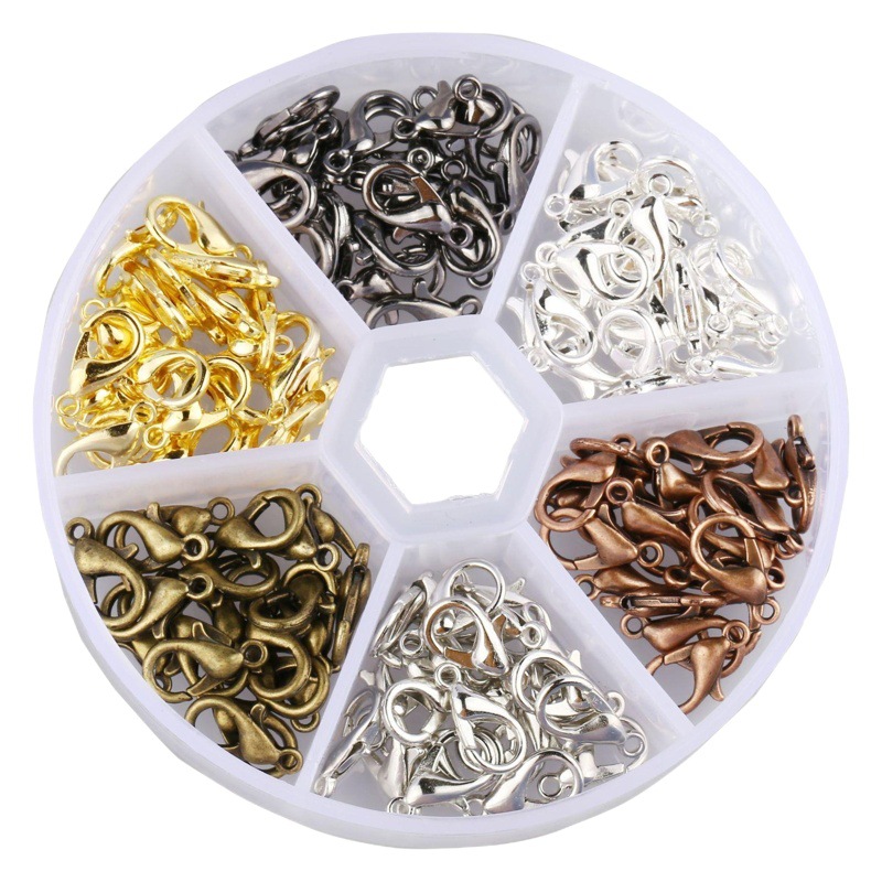 7 * 12mm lobster buckle open ring DIY jewelry accessories 6-color combination Amazon hot sale