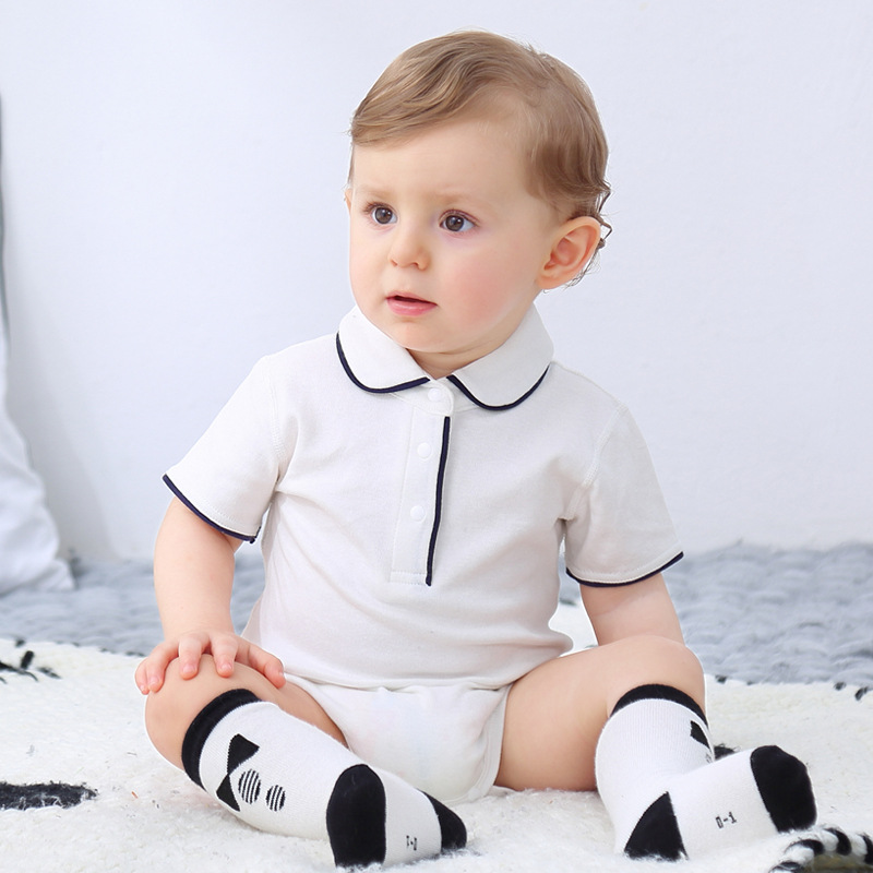 Picture of Baby Clothes Baby Clothes Baby Boy Short-Sleeved Jumpsuit Summer Triangle Harem Infant Clothing