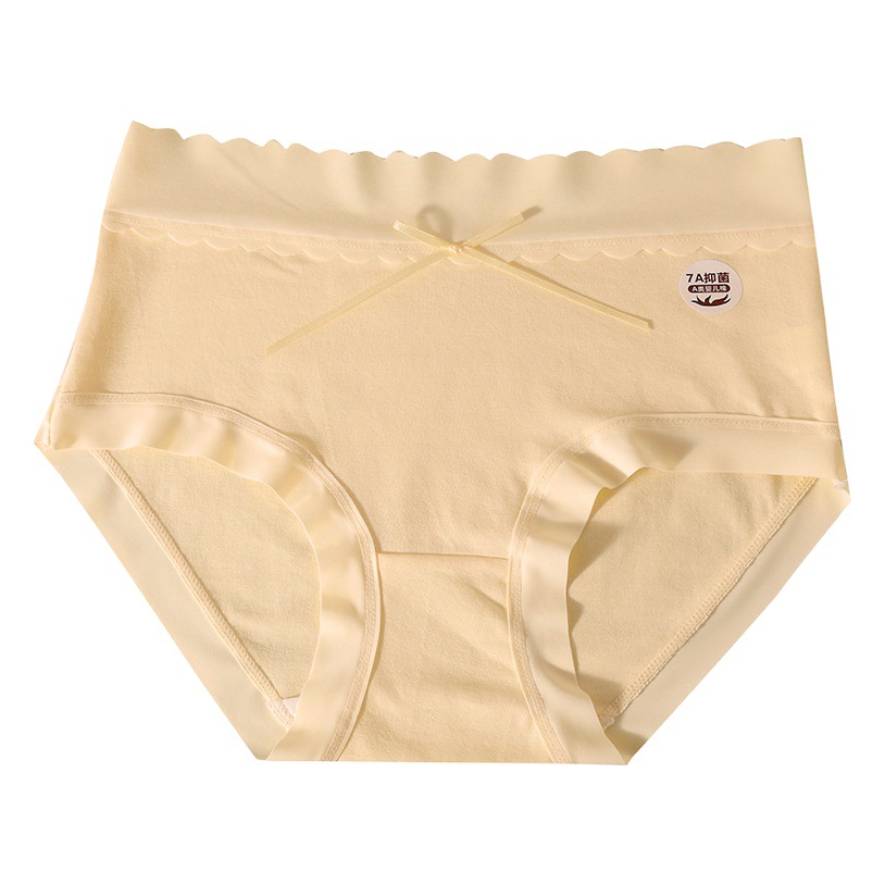 Women's Pure Cotton Underwear Women's 7A Antibacterial and Traceless Mid-high Waist chubby girl Breathable Cotton Crotch Briefs for Girls