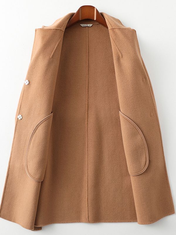 Picture of Double-Sided Cashmere Outwear for Women Mid-Length 2025 Autumn and Winter New Slim Fashion Classy Woolen Outwear for Small People