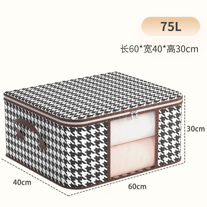 Picture of Houndstooth Storage Bag for Clothes and Quilts, Large Capacity Storage Bag, Moving Packing Bag, Storage Box, Moving Essential