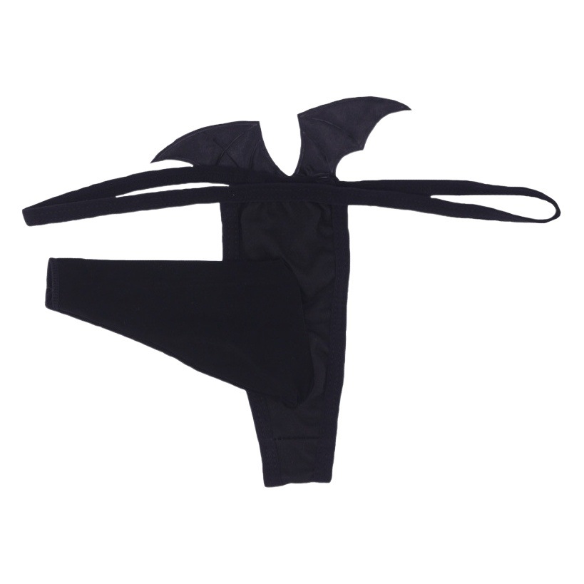 Large Size Thin Strap Boys Pocket Puppet Niang Underwear Low Waist Thong Ultra-thin Sexy jj Set Briefs Ice Silk Opening