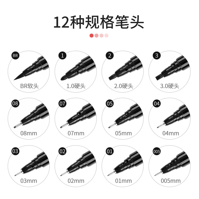 Picture of Guangna 8050 Refillable Needle Pen Set Waterproof Architectural Design Sketch Comic Brush Drawing Sketch Hook Pen