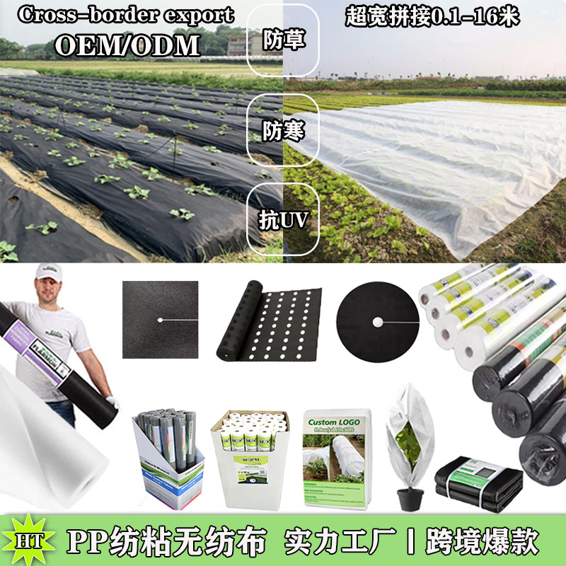 Cross-Border Agricultural Pp Spunbond Non-Woven Fabric for Weeding, Ground Cover, Insulation, and Cold Protection, Specifically for Gardening Use