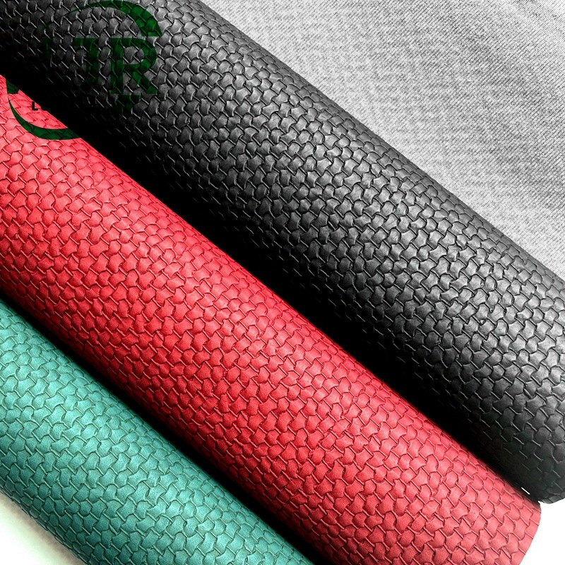Matte Bag Embossed Braided Embossed PU Leather Genuine Leather Grass Braided Leather Imitation Cotton Fleece PU Bag Shoe Leather