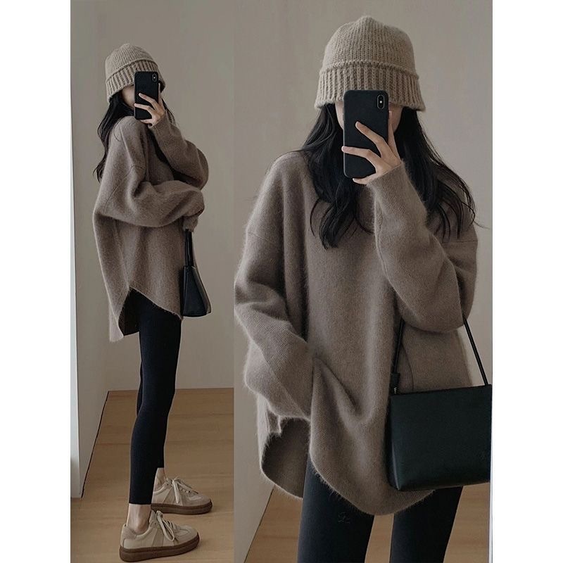 Autumn and Winter Gentle Salt Wear Women's 2024 New Korean Style Flesh-Covering Slim Knitted Sweater