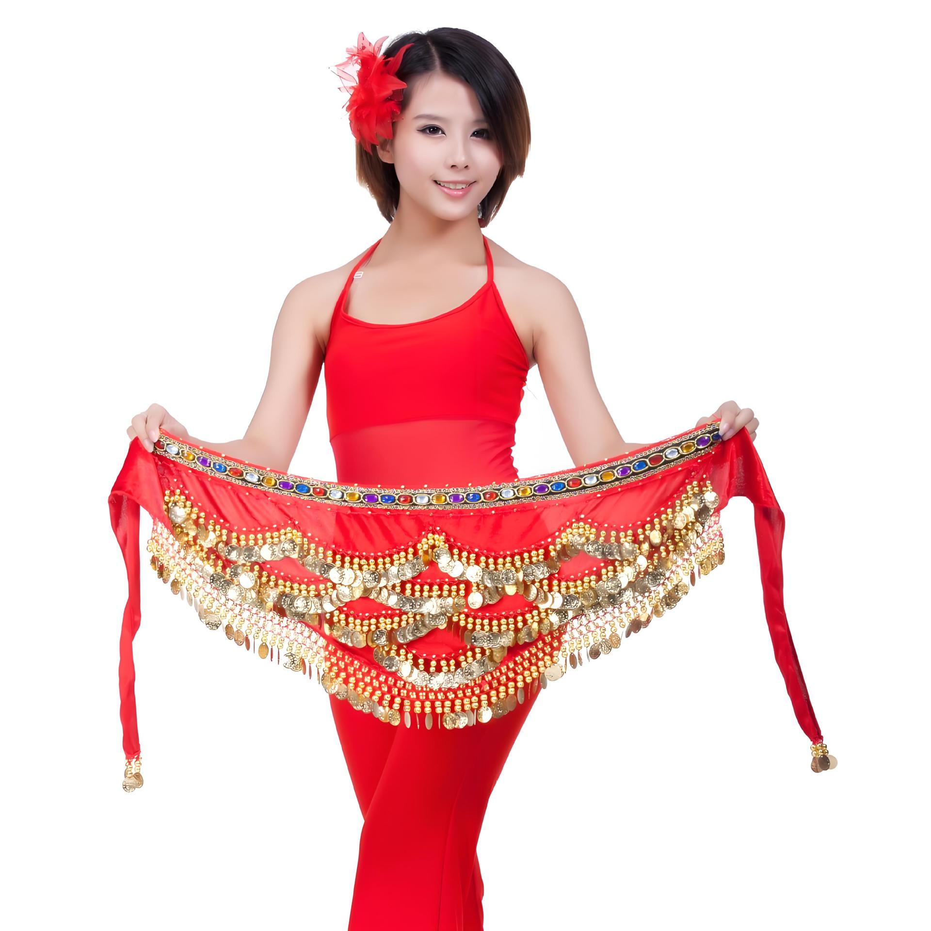 Picture of 328 Currency Belly Dance Waist Chain Belly Dance Belt Waist Chain Handmade Sequin Waist Decoration Egyptian Oriental Dance Waist Chain