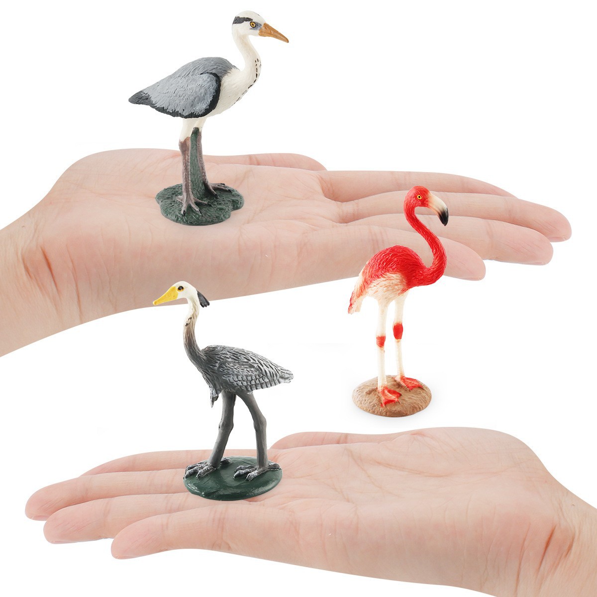 Picture of Cross-border Children's Puzzle Cognitive Simulation Flamingo Heron Crane Desktop Bird Bird Model Static Ornament Toy