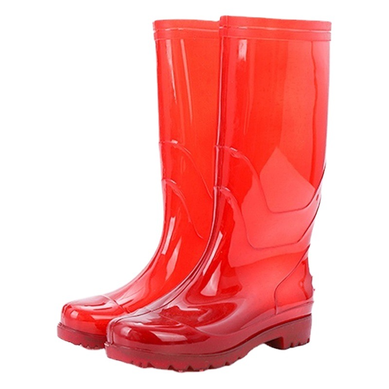 Ox tendon soles high rain boots men's warm flat heels water shoes waterproof long boots men's construction site rain boots non-slip rubber shoes