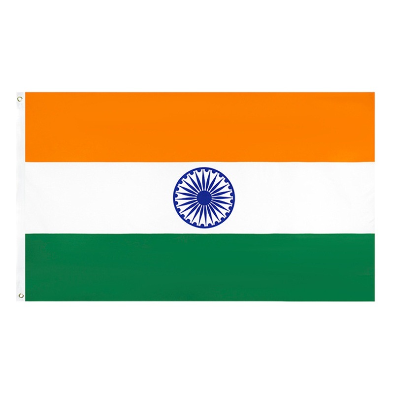 India flag India flag90 * 150cm polyester printed flag flag in stock cross-border exclusive for wholesale