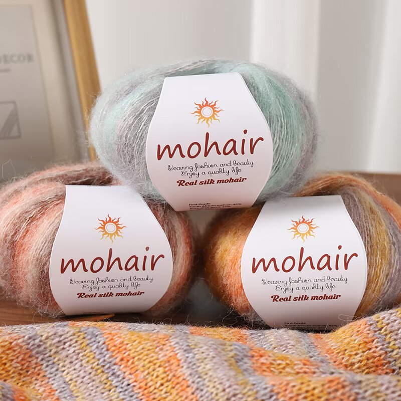 New mohair 25g crochet yarn fancy color thread hand woven woven scarf coat line wholesale
