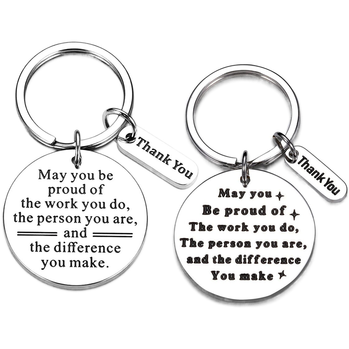 European and American May You Be Proud Retirement Personalized Thanksk You Creative Stainless Steel Keychain