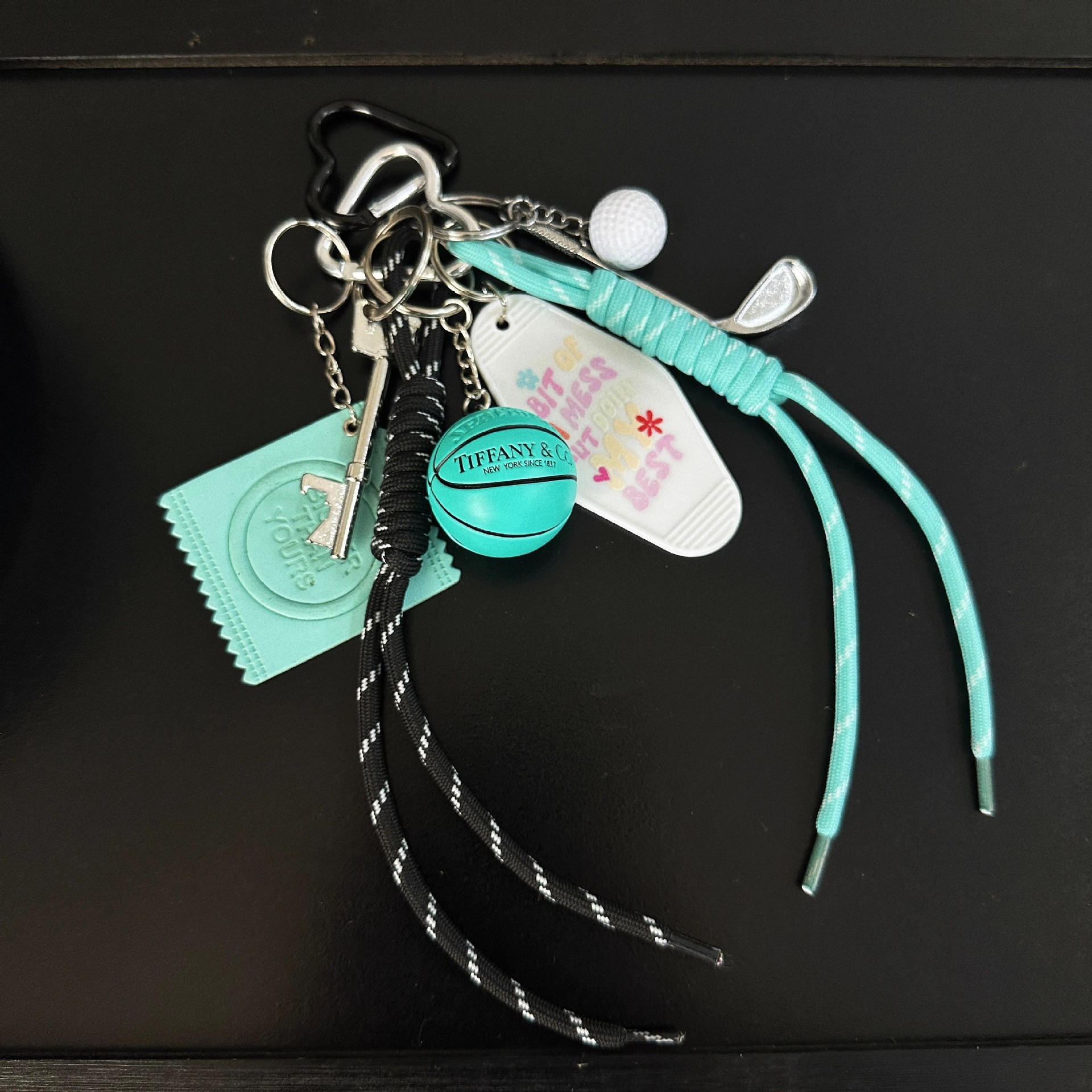 Original Multi-element Keychain Pendant Advanced Sense Hanging Bag Pendant Miu Color Rope Woven Cross-border E-commerce