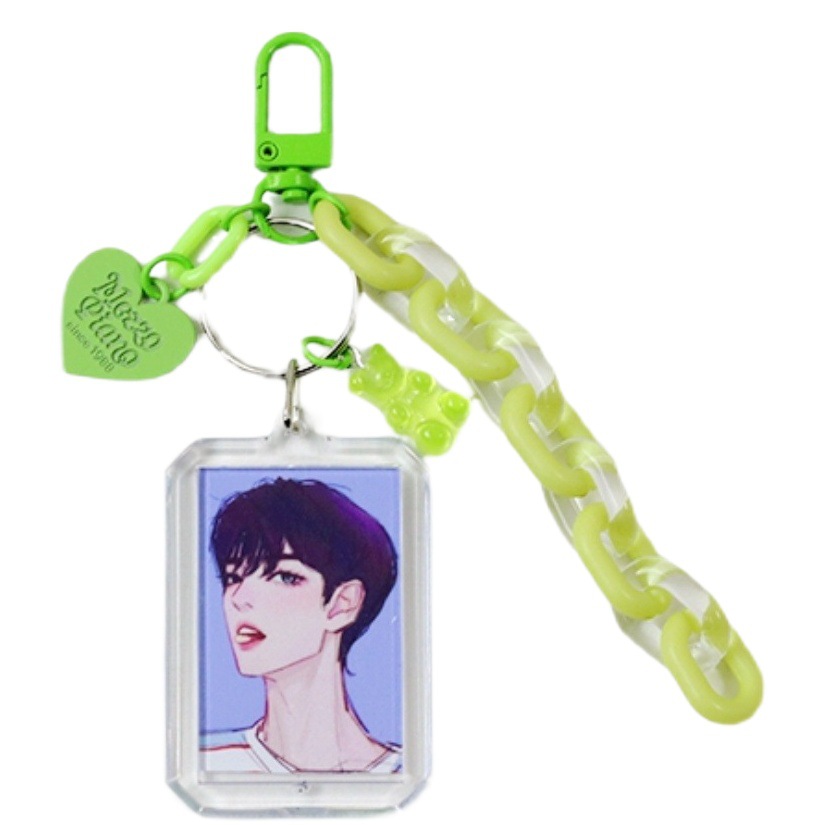 Star-chasing Girl Love Bean ID Photo Beaded Keychain Hanging Accessories Bag Hanging Chain Mobile Phone Hanging Chain Aid Stick Chain