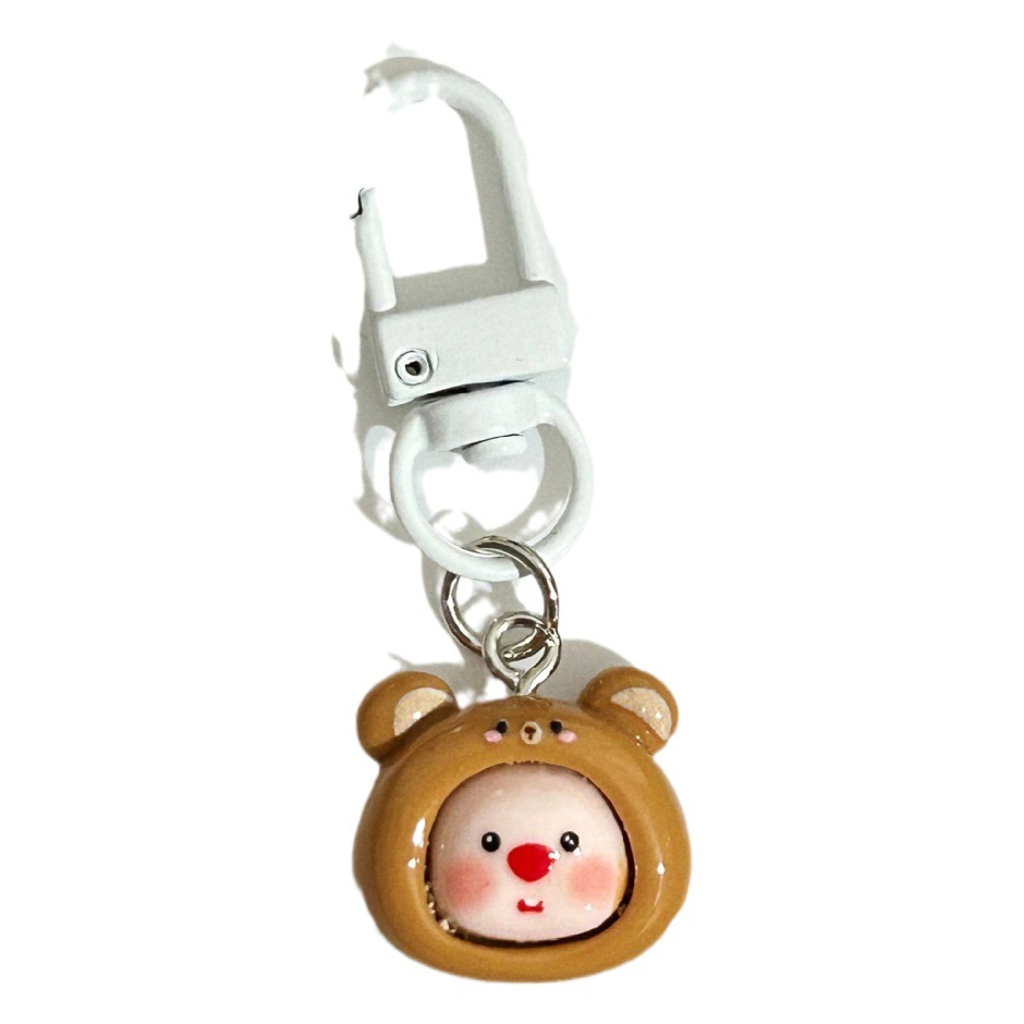 Small Beaver keychain cute Ruby loopy pendant student cartoon schoolbag ornaments girlfriends girl heart