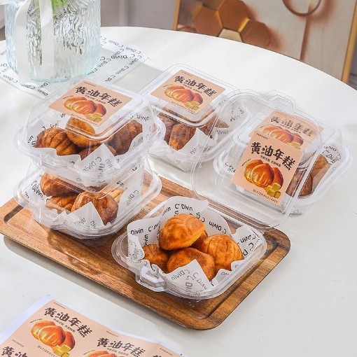 Butter Rice Cake Transparent Lunch Box Puff Potato Tiramisu Packs Basque West Point Box Disposable