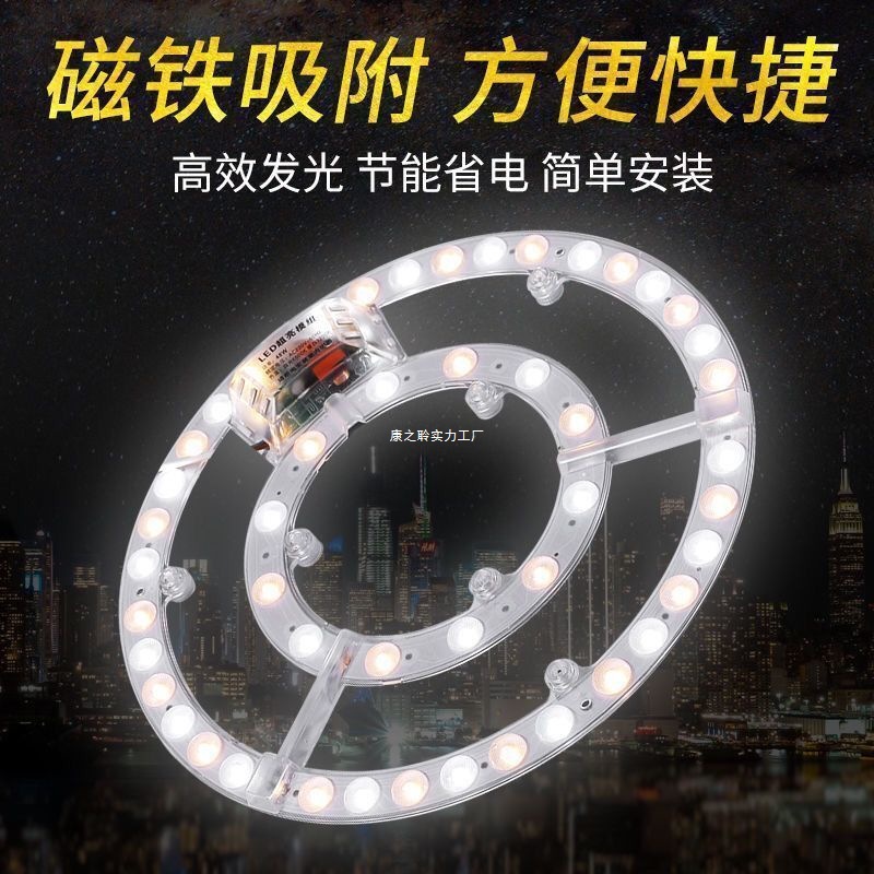 Picture of Led Ceiling Lamp Wick Lamp Panel Led Round Magnetic Lamp Panel Light Strip Eye Protection Living Room Bedroom Highlight Lamp Bead Bulb