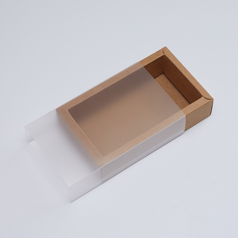 Picture of Kraft Paper Box Pvc Frosted Packaging Box Transparent Underwear and Socks Gift Box Tea Flower Tea Gift Box Customization Event