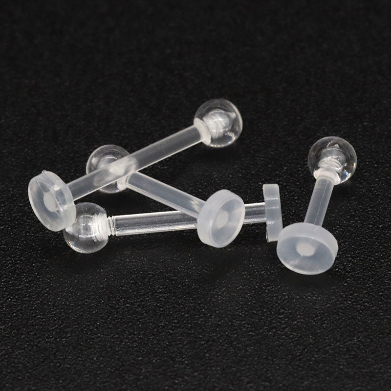 Picture of Acrylic lip nail human body perforated transparent eyebrow nail jewelry lip decoration flat bottom lip nail e-commerce nose nail wholesale