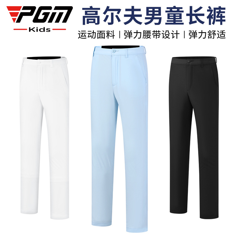 Picture of PGM Children's Golf Clothing Boys Summer Breathable Trousers Elastic Belt Teenager Sports Pants