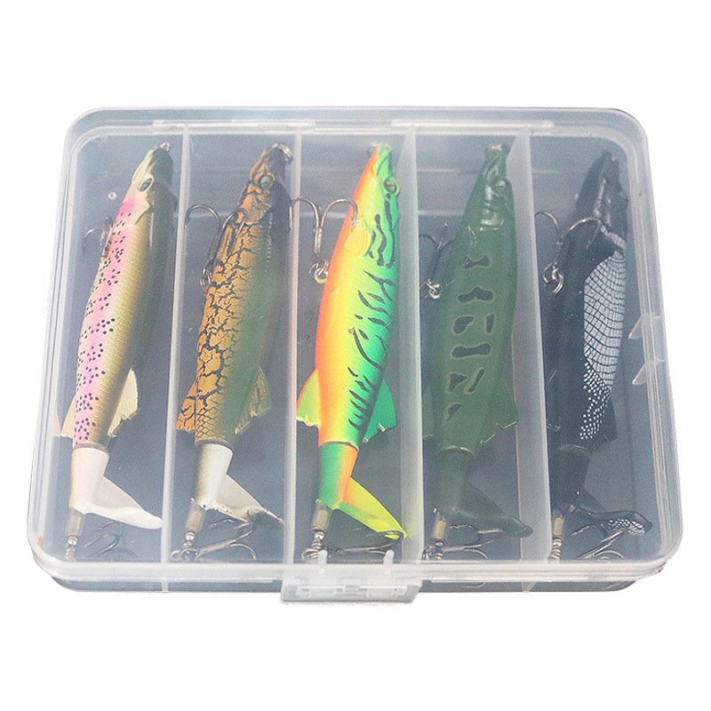 Transparent PP box storage tool three-gear four-gear five-gear box storage box fishing gear box rectangular plastic box