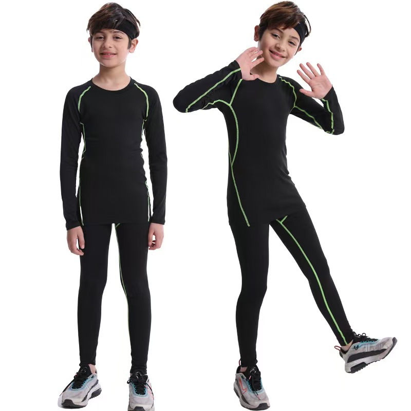 Picture of American Children's Tights Training Clothes Quick-drying suit Students Basketball Football Running Fitness Kids Sports Base
