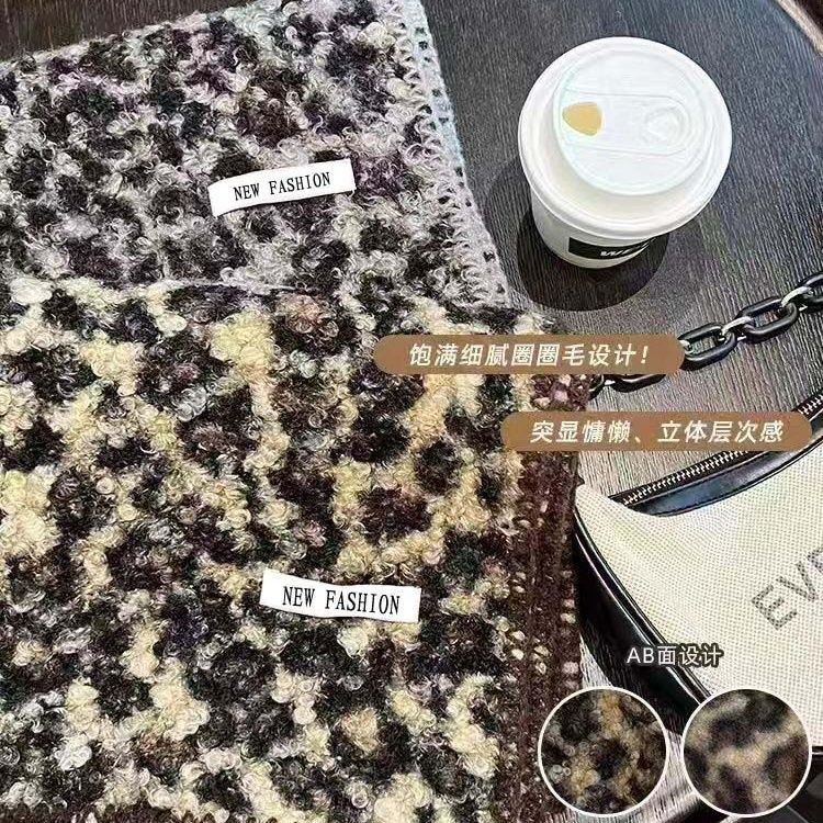Picture of 2024 New Factory Scarf Women's Winter Korean Style All-match Leopard Print Scarf High-grade Cashmere Thickened Warm