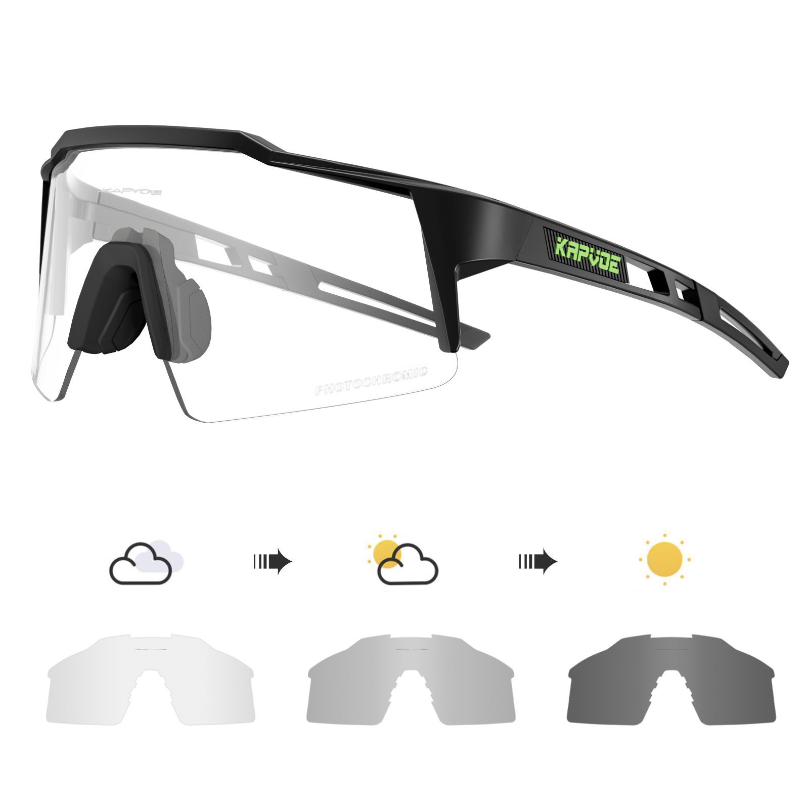 Picture of Kapvoe Cycling Glasses Four-Lens Set Bicycle Windproof Goggles Road Bike