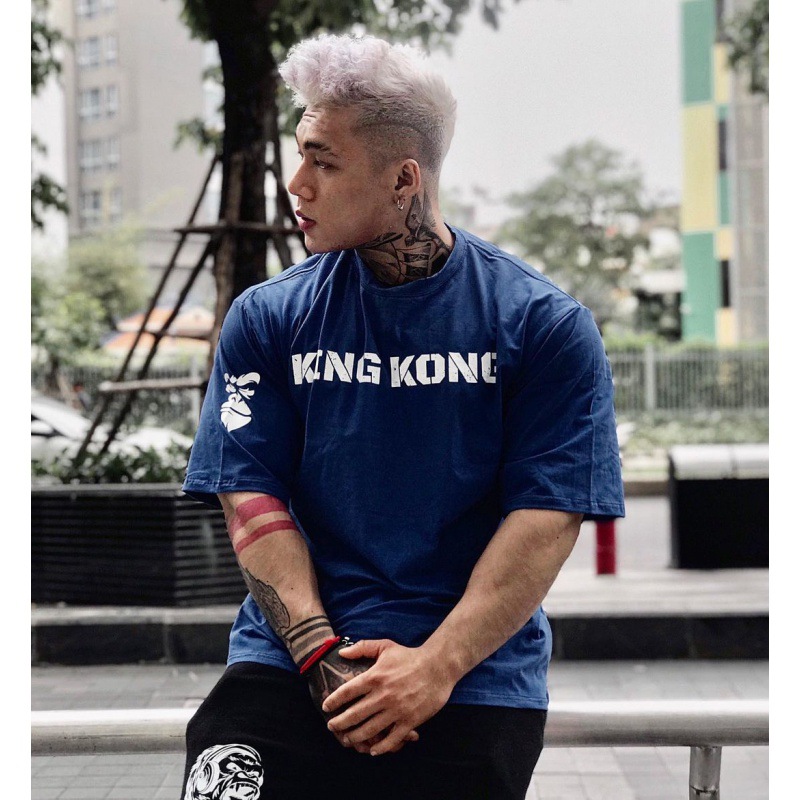 Picture of Loose Trendy Men's Sports Short-sleeved T-shirt Men's Summer Cotton Half-sleeved Gym Running Training Clothes