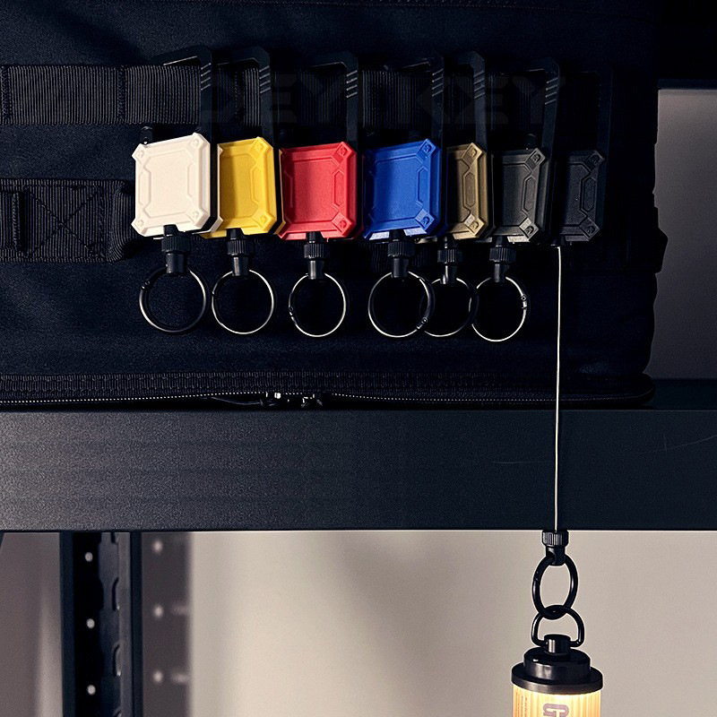 Picture of Autumn rain retractable easy pull key chain function multi-purpose lanyard outdoor travel portable hanging backpack magnetic anti-loss rope