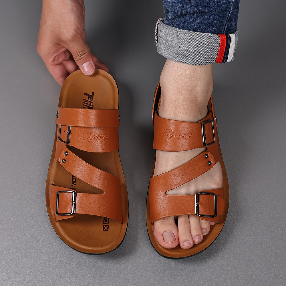 Plus Size 454647 Sandals Men's Cross-Border New Summer Casual Versatile Shoes Men's Sandals Dual-Use Beach Shoes