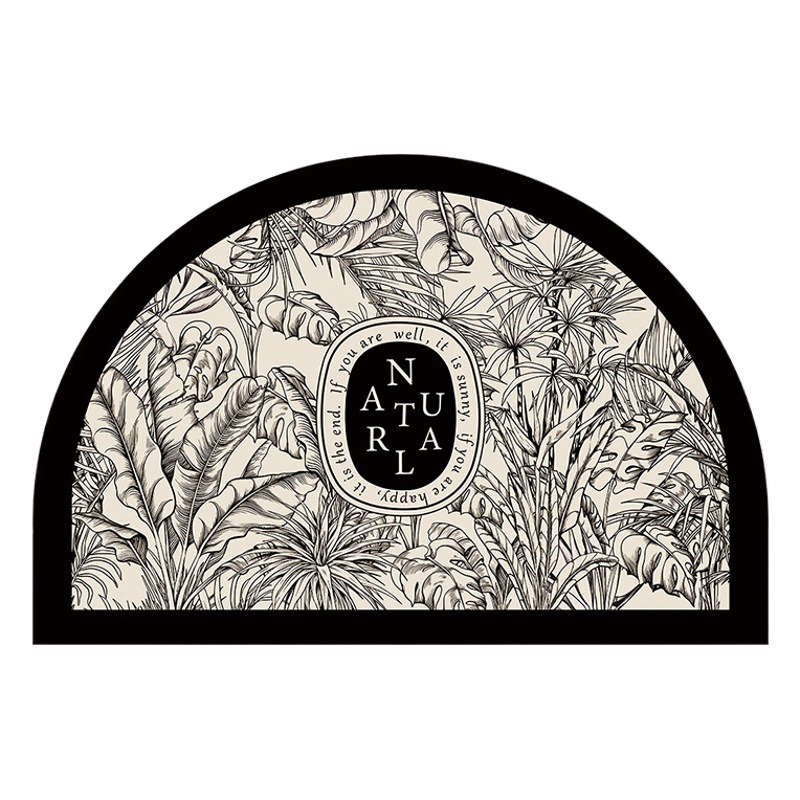 American semicircle bathroom floor mat diatom mud absorbent mat bathroom non-slip floor mat toilet bathroom door carpet