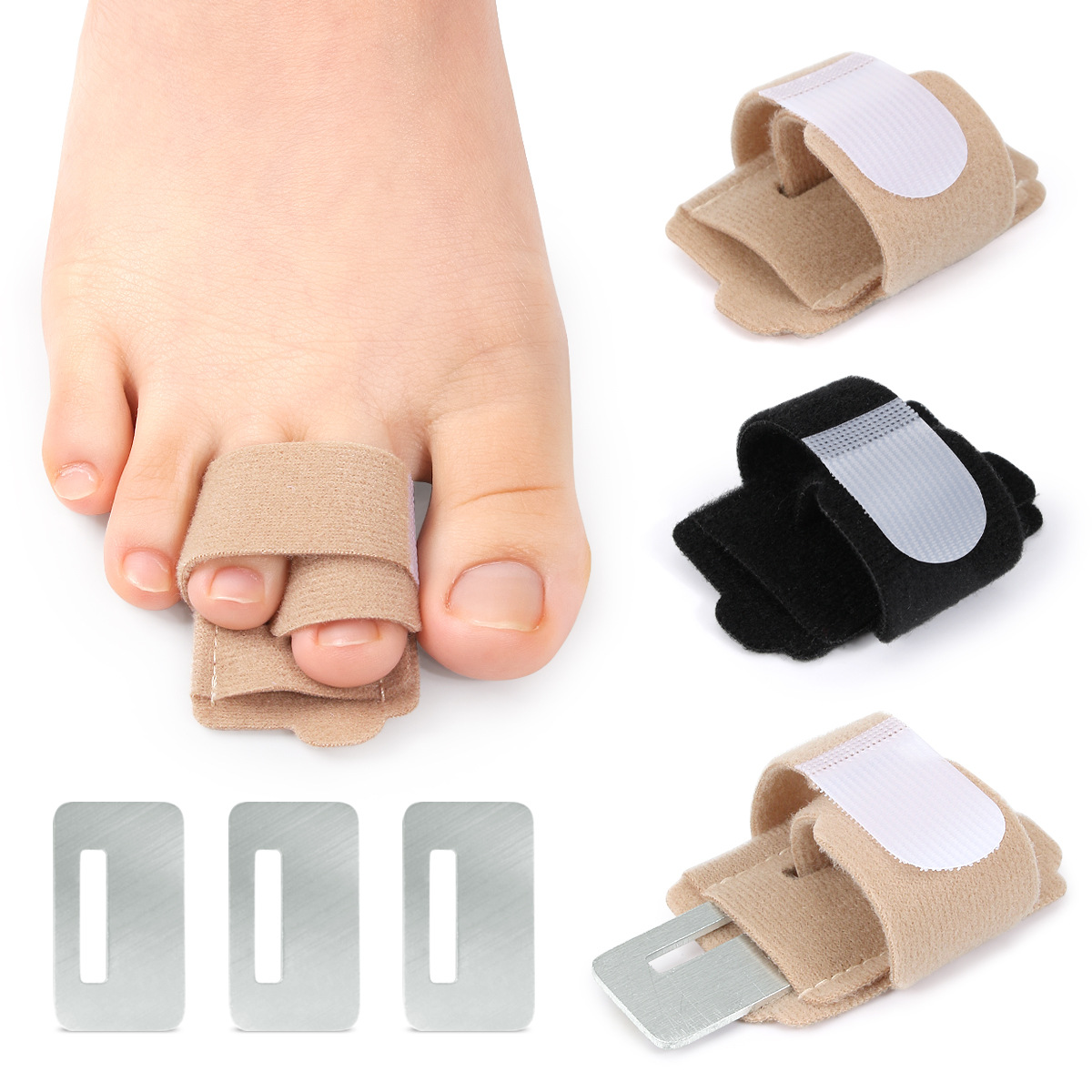 Toe bending orthosis adult child overlapping toe finger fixation finger fracture correction with toe splitting device