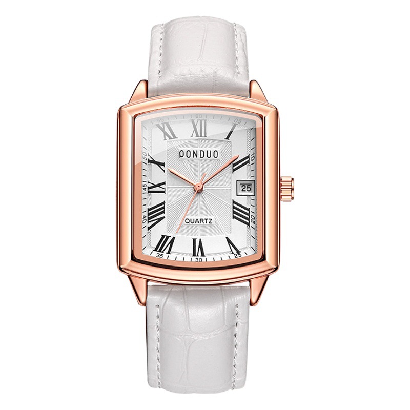 New Calendar Square Quartz Watch Men's Retro Watch Male Student Korean Fashion Classic Waterproof Quartz Watch