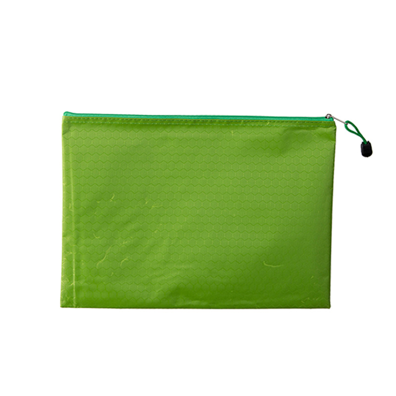 Picture of Oxford cloth football pattern zipper bag waterproof material file bag student tutorial bag a4 file bag printable logo