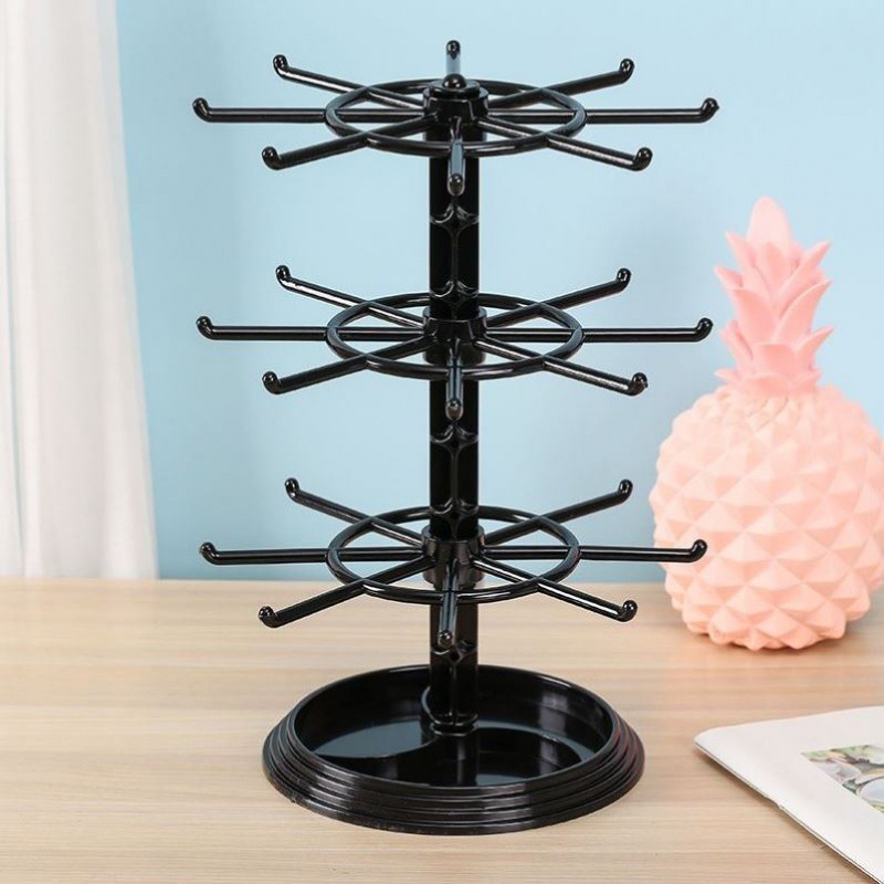 Keychain Display Rack Jewelry Rotating Storage Rack Hanger Bracelet Ornaments Shelf Hanging Earrings Bracelet Stall