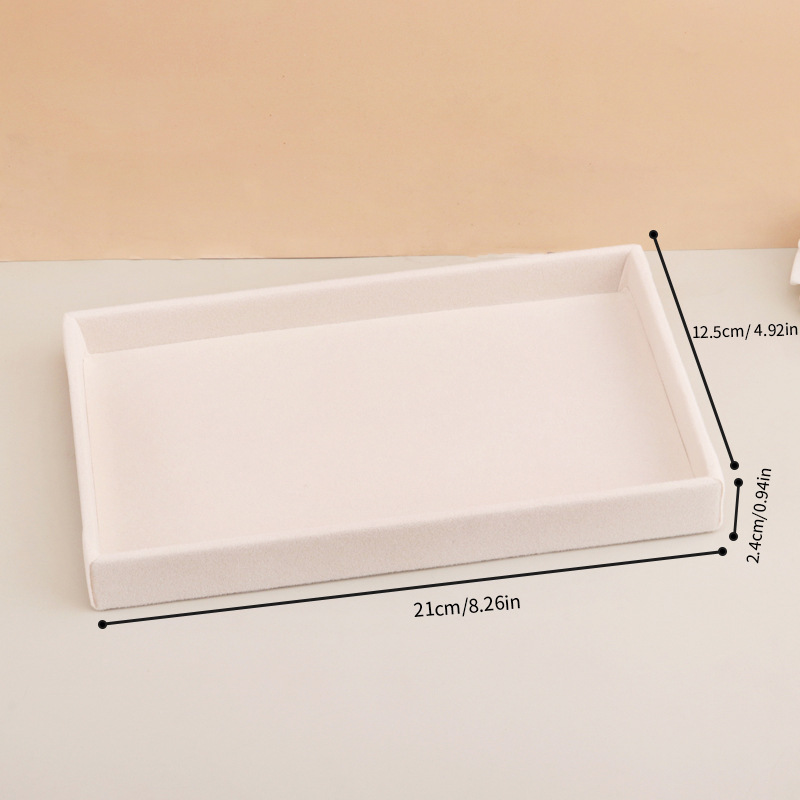 Picture of Cross-border in stock Flannel Jewelry Plate small size Beige Drawer Storage Jewelry Plate Home Display Storage Box