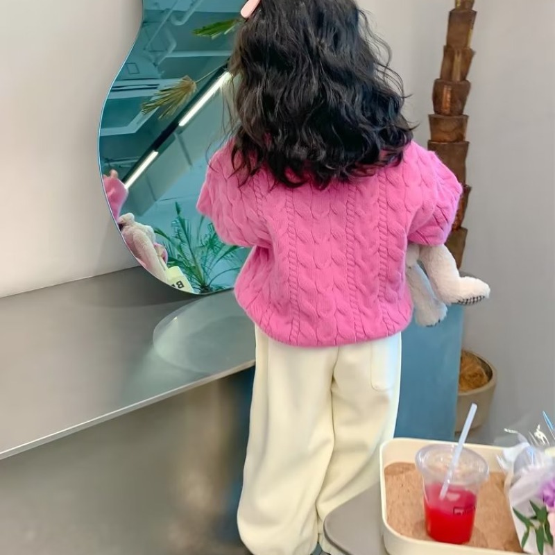 Picture of Girls Pullover Knitwear 2023 New Spring & Fall Korean Kidsren's Clothing Fashionable Little Girl Heart Top Kidsren's Knitwear