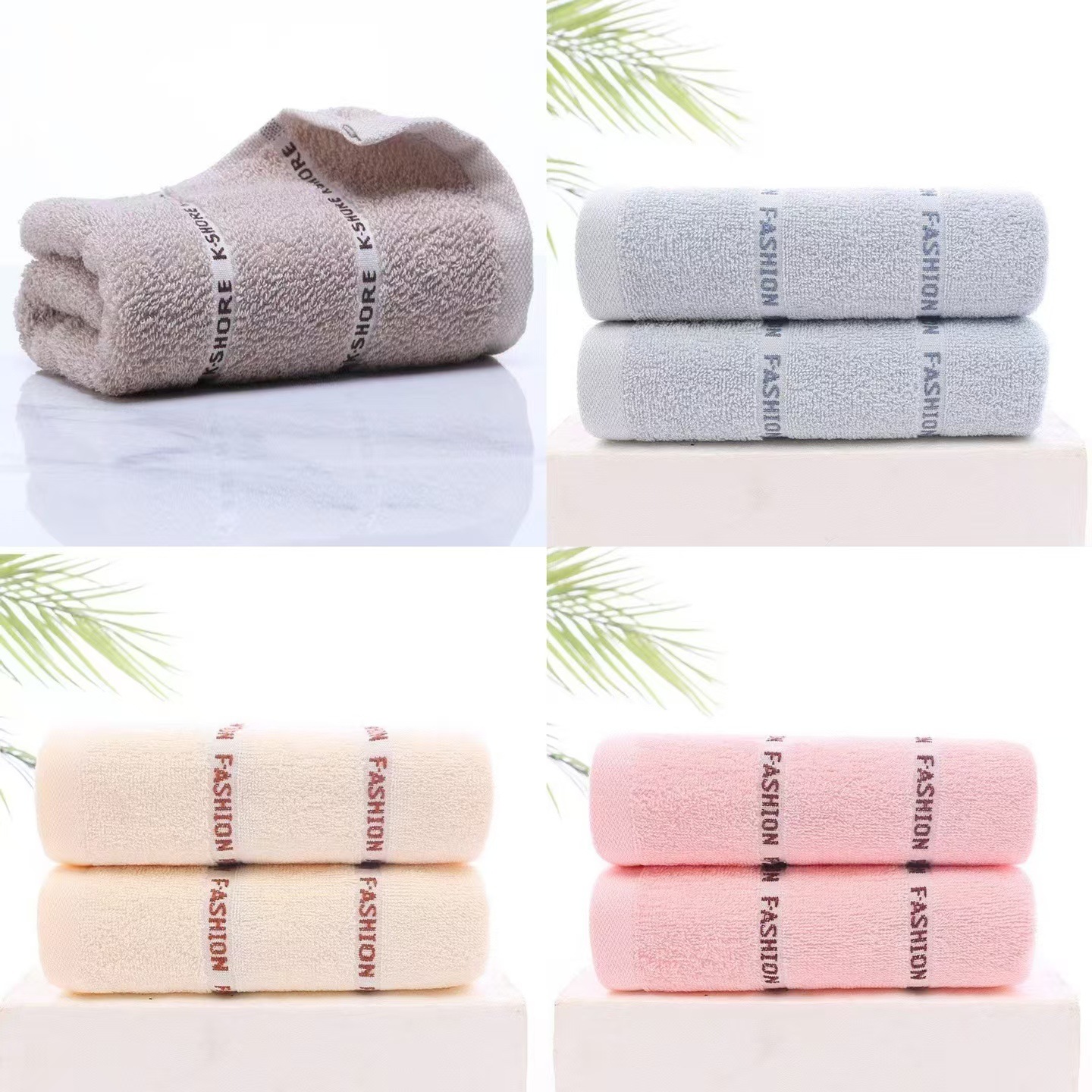Picture of Gaoyang factory cotton European flower towel soft absorbent large face towel supermarket gift wholesale face towel household towel