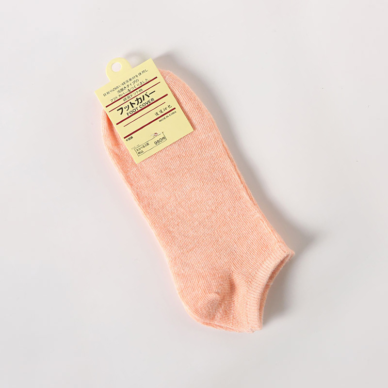 Picture of A generation of solid color cotton socks ladies boat socks shallow plus size gift women socks Zhuji socks wholesale