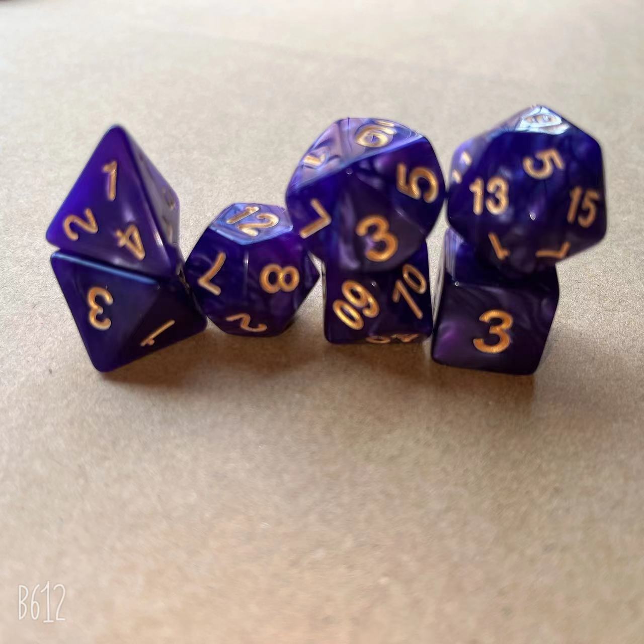 Picture of Multi-sided dice seven-piece Dungeons and Dragons table game dice DND sieve TRPG running group Amazon quick sale